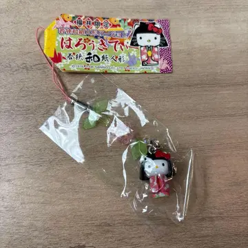 헬로키티 스트랩 후쿠이 한정판 와카사 와시 인형
