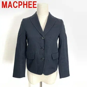 A2913 맥피 7부 소매 테일러드 자켓 면 린넨 네이비 38