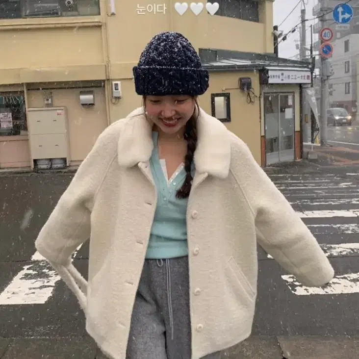 ジャケット・アウター tannat Boucle half coat Tannat boucle half coat blue gray tannat boucle half coat #헤이그
