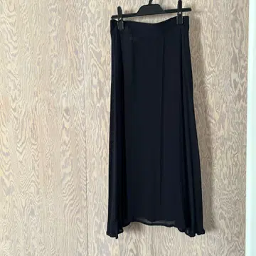 요지 야마모토 블랙 플레어 스커트 무릎 기장 레이온