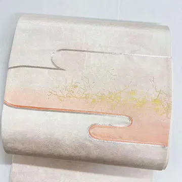 은 부품 자수 금채 예가 후쿠로 오비 기모노 112t