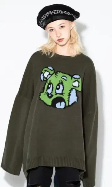 CANDY STRIPPER CND PATCHWORK BEAR 니트 베어