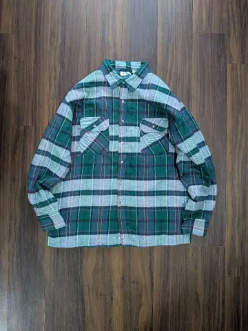 90s 빈티지 B.J.R. 퀼팅 플란넬 셔츠 L 뱀 플란넬