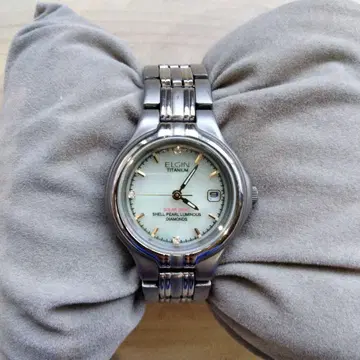 2-101 엘진 솔라 드라이브 쉘 다이얼 손목시계