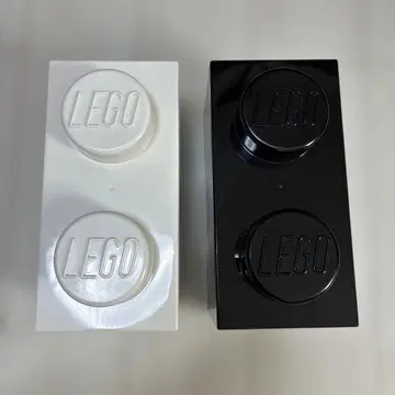 레고 LEGO 블록형 수납 박스 화이트 블랙 세트