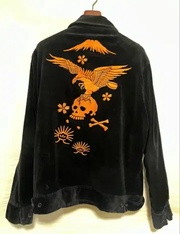 세일! 스카잔 Cropped Heads 벨로아 후지 독수리 해골 자수