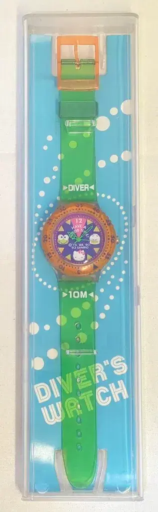 산리오 헬로키티 케로케로케로피 오리 페클 방수 손목시계 1993년