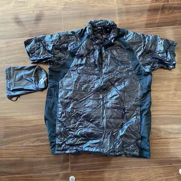 Mizuno 블랙 반팔 다운 자켓 파우치 포함