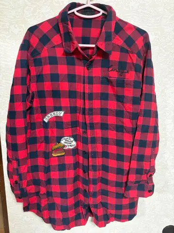 CANDY STRIPPER 체크 무늬 긴팔 셔츠