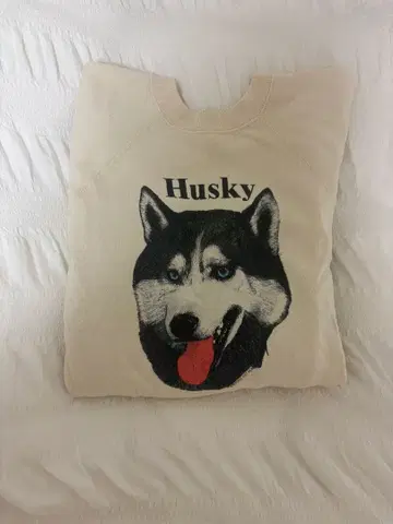 허스키 개 프린트 트레이닝복