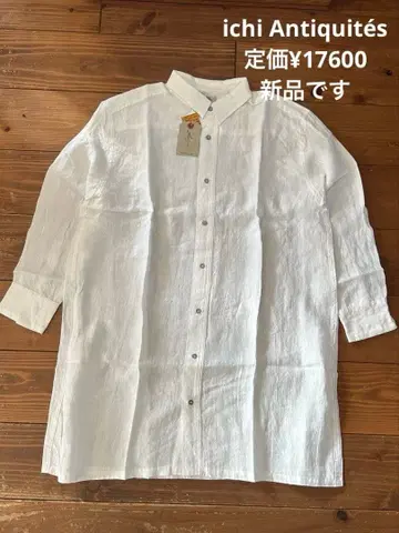 정가 17,600 엔 이치앤티크스 린넨 롱 셔츠 새상품
