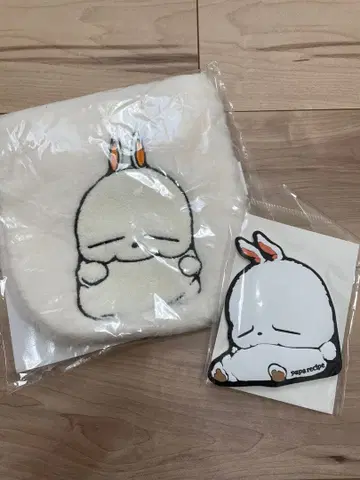 파파 레시피 마시마로 토끼 캐릭터 파우치 거울