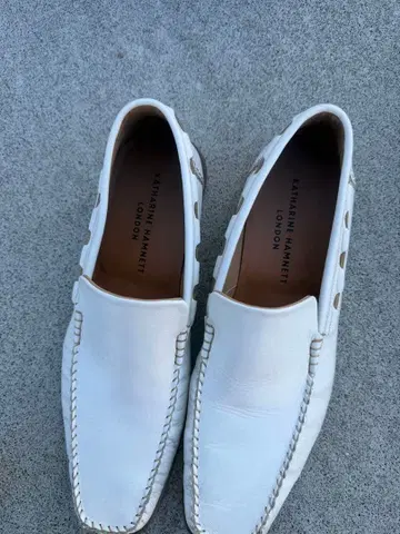 캐서린 햄넷 로퍼, 슬립온, 드라이빙 슈즈 26 화이트