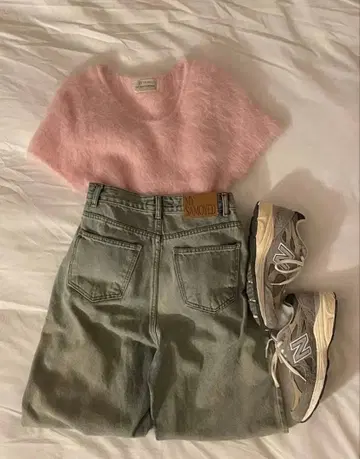 samoyed 반팔 알파카 니트