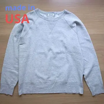 Velva Sheen 양V 래글런 맨투맨 미국제 그레이 L 사이즈