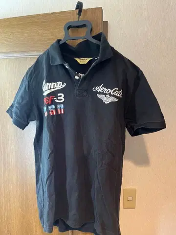 AVIREX AeroCats 피케 셔츠 XL 블랙