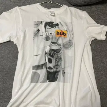 Printstar 포르노허브 T셔츠 S사이즈 화이트