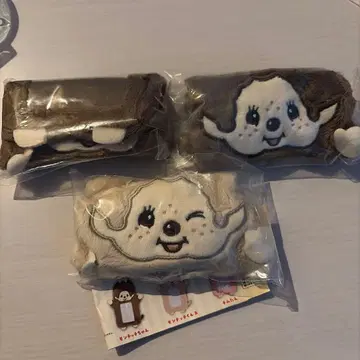 [ 익명 배송 ] 몬치치 봉제 인형 사진 키링 가챠가챠 3개 세트