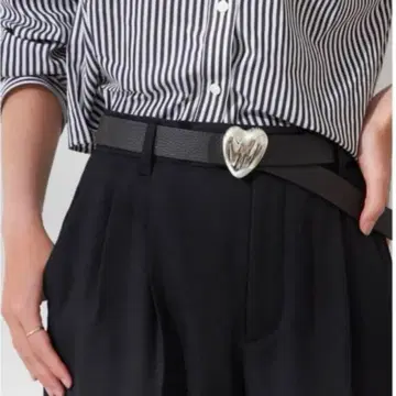 A VACATION 리버서블 하트 버클 벨트