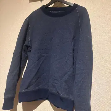 Nobuyuki Matsui 네이비 크루넥 긴팔 스웨터