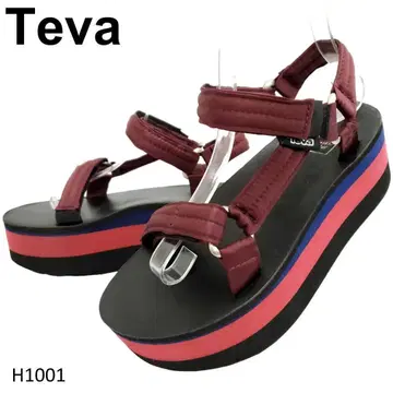 콜라보 테바 x 오프닝 세레모니 통굽 샌들 벨크로 백 스트랩