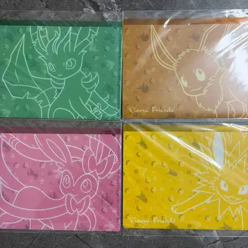 이브이 프렌즈 클리어 파일 4장 세트 포켓몬 센터 온라인 한정 상품