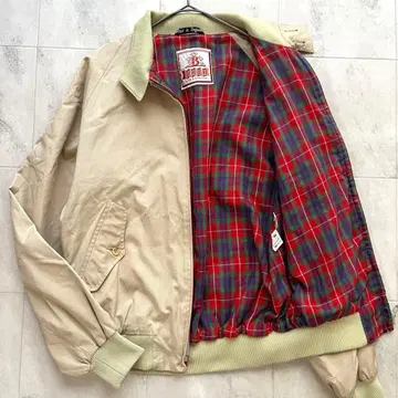 바라쿠타 스윙탑 해링턴 자켓 체크 베이지 36