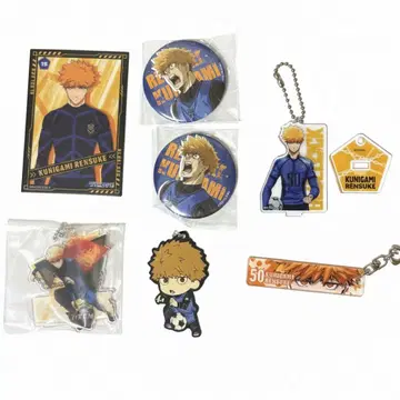 블루 록 카드 캔뱃지 키링 세트 쿠니가미 렌스케