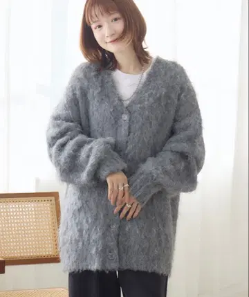 RETRO GIRL 기모 BIG 가디건