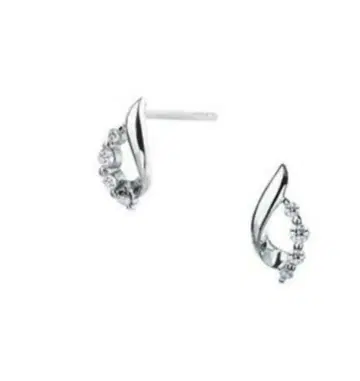 반돔 아오야마 플라티나 다이아몬드 귀걸이 물방울
