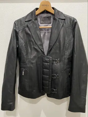 MASTERPELLE 천연 가죽 가죽 자켓 블랙 이탈리아제