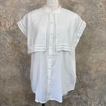 FREE'S MART 밴드 카라 화이트 블라우스 프리 사이즈