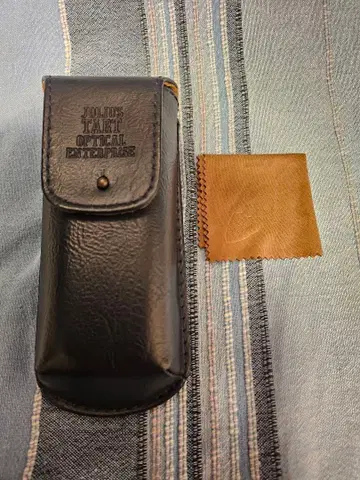 JULIUS TART OPTICAL 안경 케이스 네이비 가죽