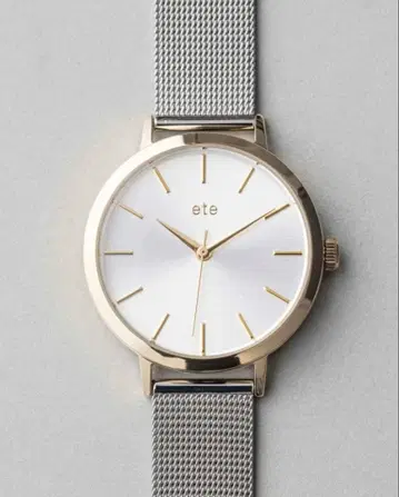 ete 보이프렌드 워치 메쉬 벨트 골드