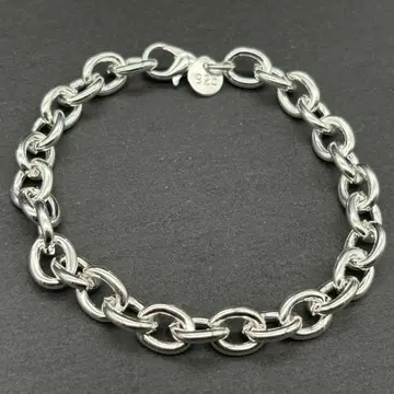 [ 고급 ] 실버 925 굵은 체인 심플 키헤이 팔찌