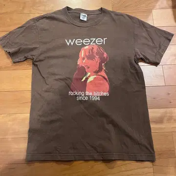 레어 정품 weezer 밴드 T셔츠 사이즈 L 밴티