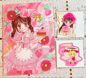 [ 3개 세트 ] 리본 카페 혜택 몽환색 파티시에 아크릴 스티커