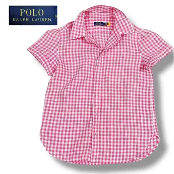 [새상품급] 폴로 랄프로렌 현행 린넨 반팔 셔츠 상의 체크