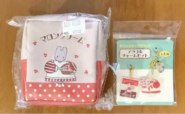 산리오 캐릭터즈 팬시 레트로 마론 크림 파우치 참