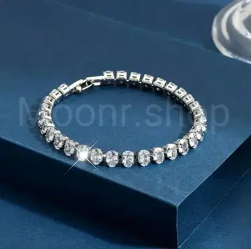 GLITTER 팔찌 모이사나이트 테니스 체인 오벌 s925