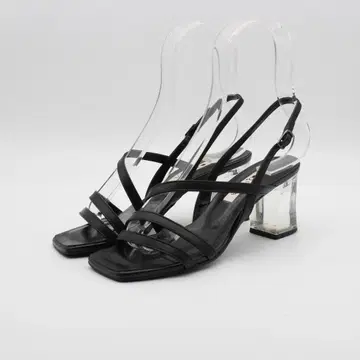 33 DIANA 다이애나 천연 가죽 클리어 힐 샌들 (23cm) 새상품급