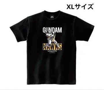[새상품] 건담 소프트뱅크 호크스 콜라보 반팔 T셔츠 XL 사이즈 블랙