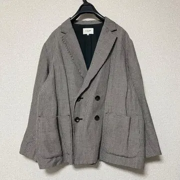 르그라직 더블 브레스트 하운드투스 린넨 테일러드 자켓 36