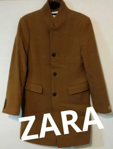 ZARA 자라 체스터 코트 브라운 M FAbRICA 이탈리아 원단