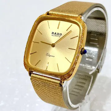 [ 컨디션 최상 ] RADO 엘레강스 쿼츠 손목시계 골드 스퀘어 작동품