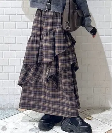 [ PAGEBOY ] 스커트 도로시 플레어 스커트/프릴 스커트/허리밴딩