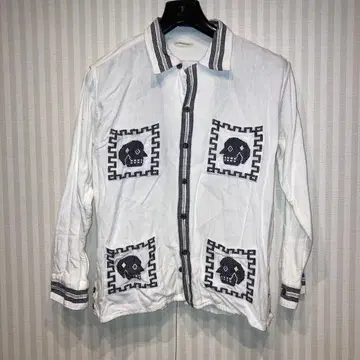 artesania 스컬 자수 긴팔 셔츠