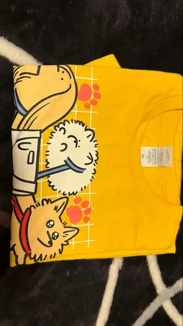 야바이 티셔츠야상 티셔츠 XL 사이즈 옐로우 컬러