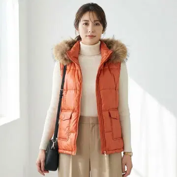 G9449*3can4on 산칸시온 퍼 충전솜 베스트 오렌지 2