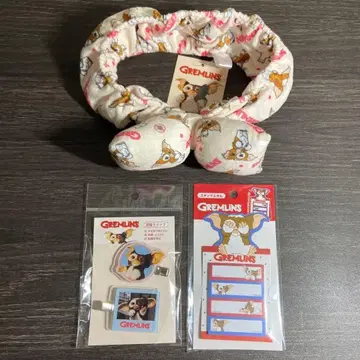 그렘린 앞머리 클립 & 헤어밴드 스탠드 메모지 세트 새상품 미사용